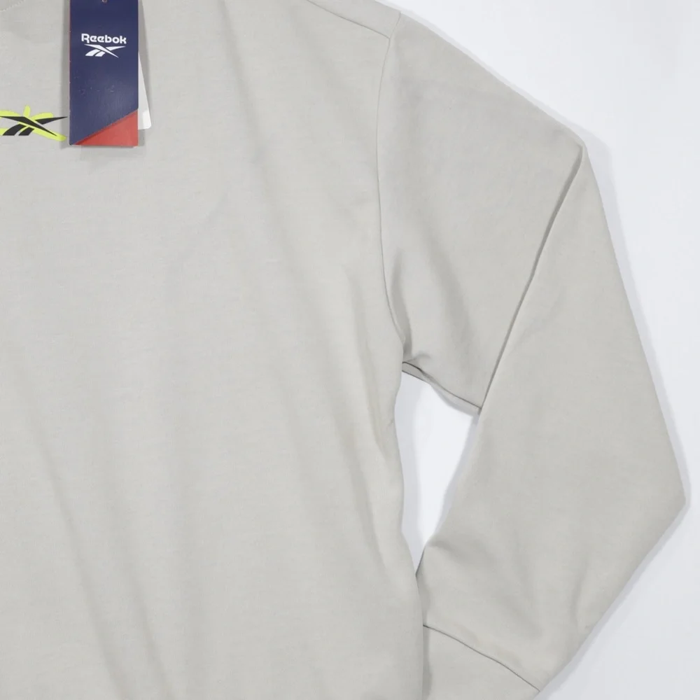 Reebok Men's Long Sleeve MYT OTH Pocket Oversize Sweatshirt Hoodie Stucco Size M - Picture 3 of 11